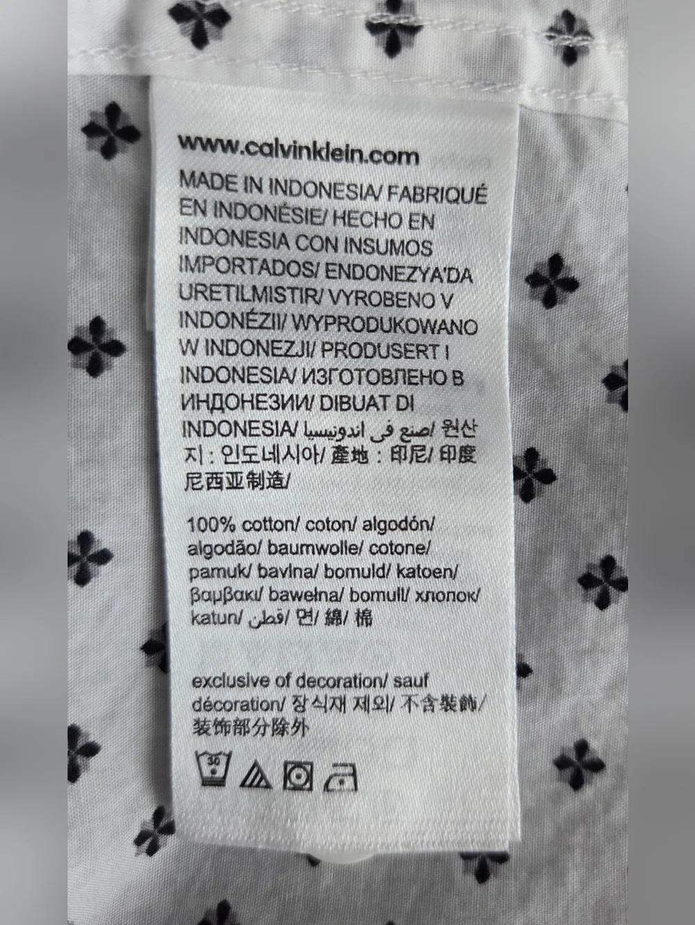 Calvin Klein Men's Short-Sleeve White Dot-Print Button Shirt Size XL - Picture 14 of 14